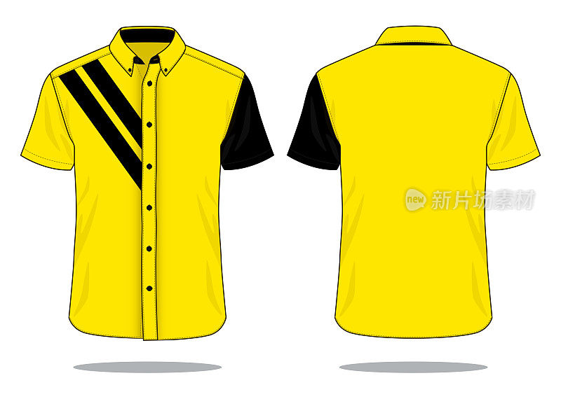 Uniform Shirt Design Vector (Yellow / Black)